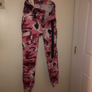 pink camouflage cargo pants